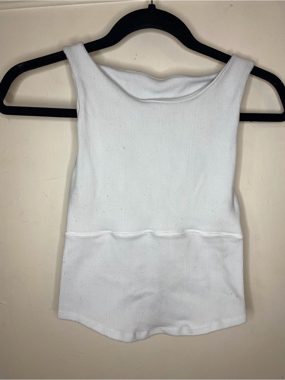 Free People White Ribbed Tank Top - Women's Sleeveless Casual Top